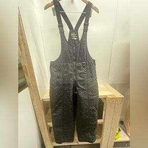 Women's Black Insulated snow bib Overalls